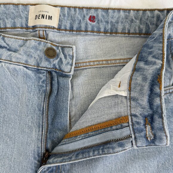 Sezane L'iconique Droit Trousers Bleach - Size 10 (French size 42) - Picture 6 of 11